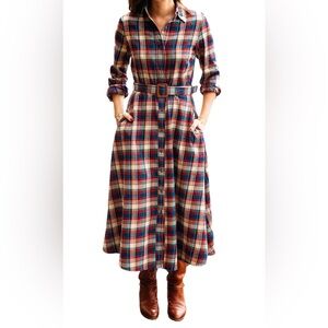 NWT Kiel James Patrick Flannel Maxi Dress